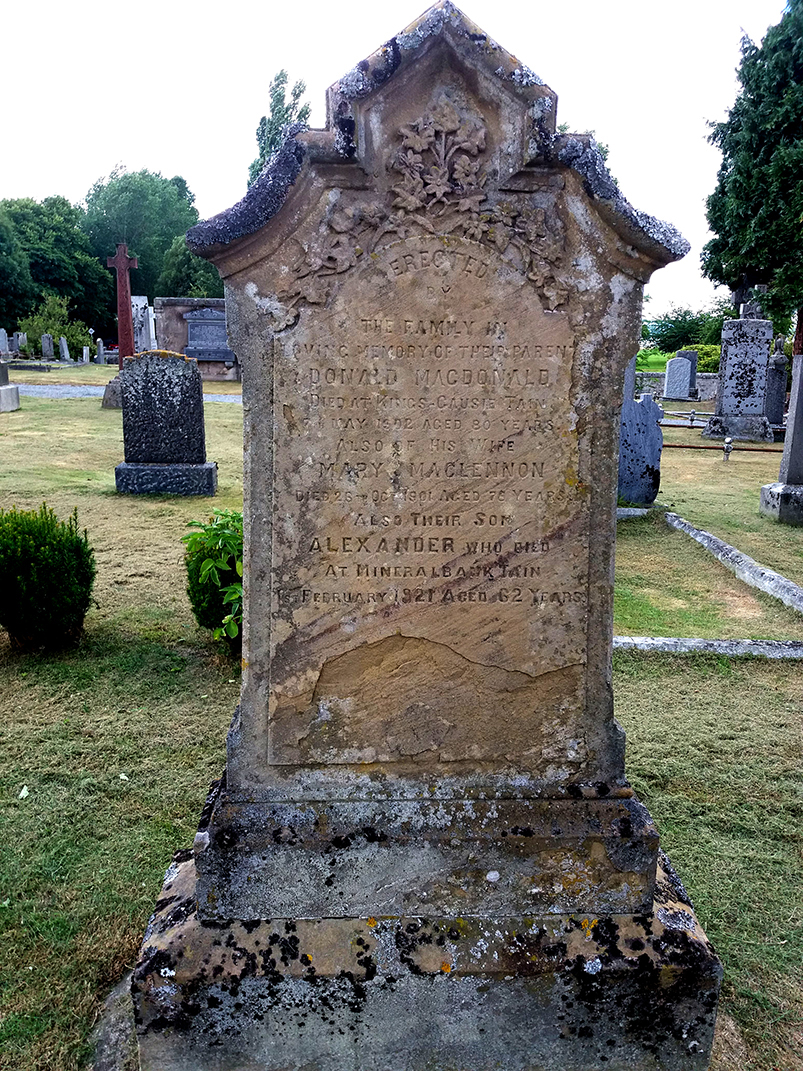 Photo of headstones/Mary McLennan d1901 hdstn Tain Saint Duthus Old Burial Grd Tain_